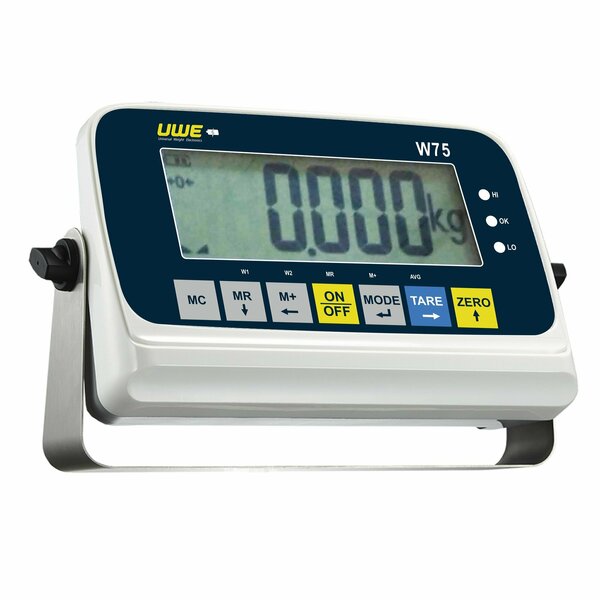 Uwe W75 Indicator, 3 color back light, check weighing, RS232 with Rechargeable Battery W75 IDTR